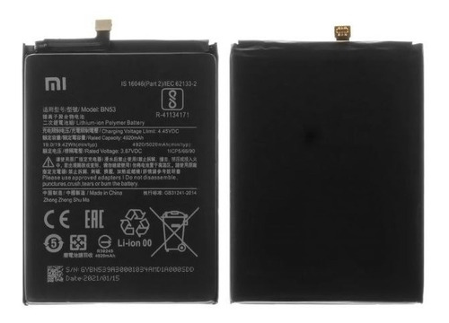 Bateria Original Xiaomi Note 9 Pro Model Bn53 No Es Generica