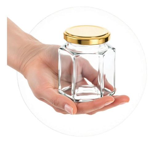 Frasco Miel Vidrio Cristal 250 Ml Pack 12 Recuerdo
