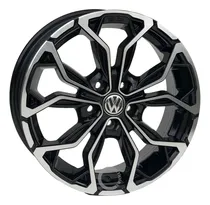 Comprar Rodas Aro 17 5x100 Polo Fox Golf M16 Krmai \u002F Jogo 4 Rodas Cor Preta Diamante