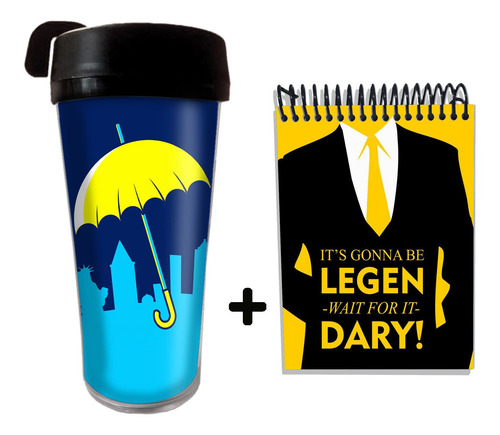 Imagem 2 de 2 de Kit Copo Térmico E Caderneta How I Met Your Mother Umbrella