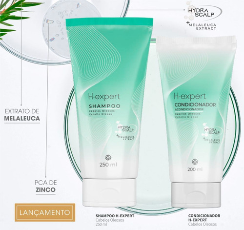 Imagem 3 de 8 de Shampoo E Condicionador H-expert Cab Oleosos + Brinde