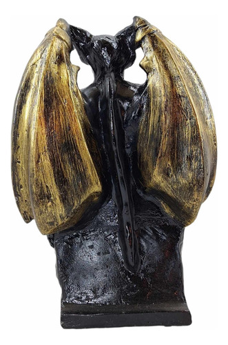 Santa Muerte Acompañado Con Demonio Satan 36 Cm Resina
