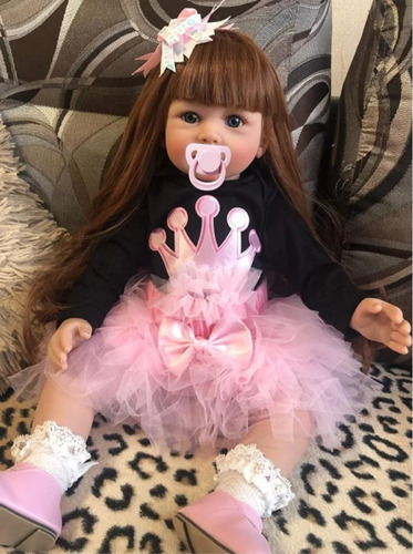 Bebé Reborn Original Cuerpo Algodón 60 Cm Dolly Doll