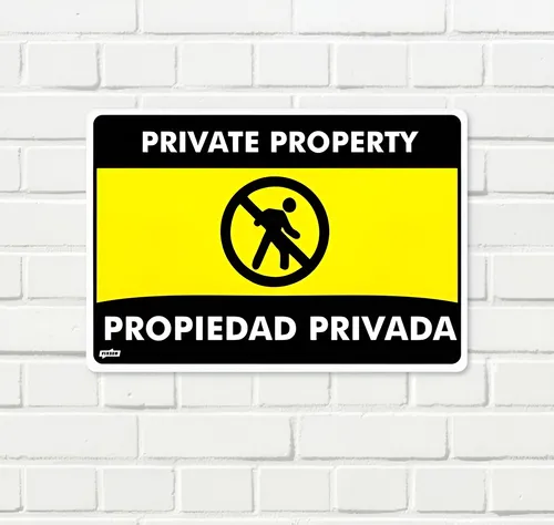 Señal Propiedad Privada Prohibido Ingreso 35 X 24 Cm !!!!!!!
