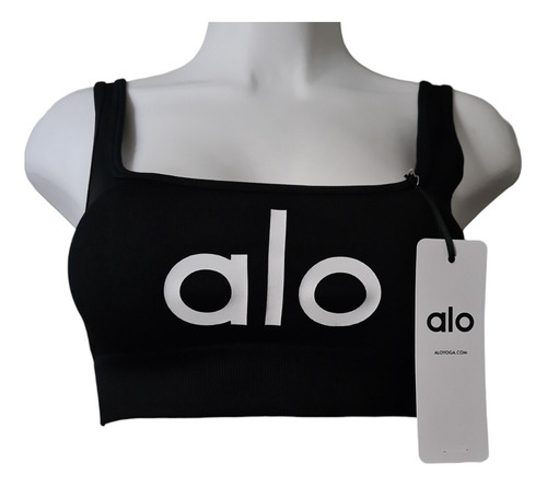 Top Deportivo Negro Lisa Chico