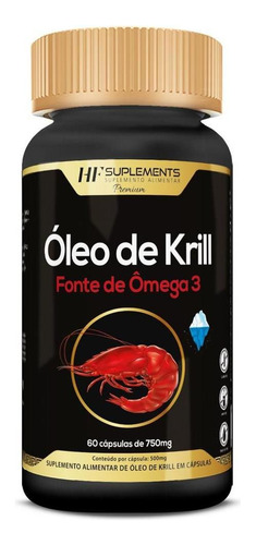 Óleo De Krill 60caps 750mg Hf Suplements