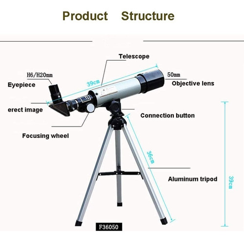 Telescopio Astronómico Profesional Filtro Solar F36050 Color