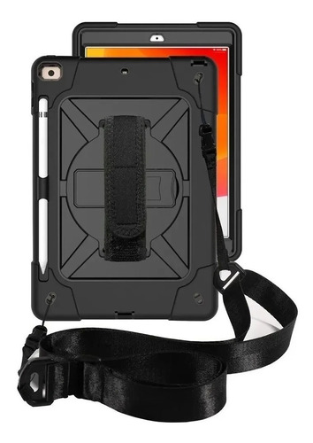 Funda Protector Rudo + Correa Para iPad 9na Generación 10.2