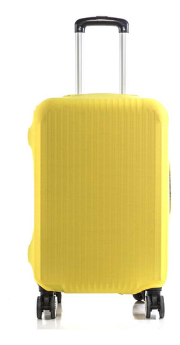 Capa Para Mala De Viagem Malha Neoprene Média Protetora Cor Amarelo Liso