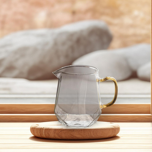 2 Jarra De Crema De Vidrio, Taza Transparente Para Té,