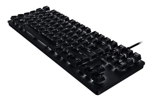 Imagen 2 de 3 de Teclado gamer Razer BlackWidow Lite QWERTY Razer Orange inglés US color black con luz blanca