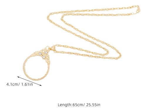 Collar Con Lupa Y Colgante Con Lupa