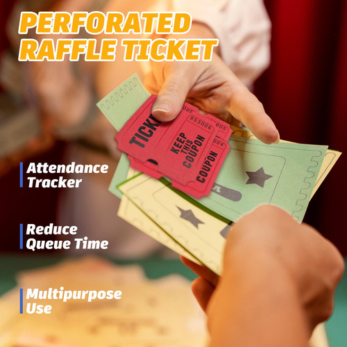 1 Rollo De Billetes De Rifa Universal Ticket Labels Universa