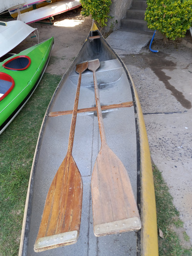 Piragüa Antigua De Madera Y Fibra De Vidrio, Buen Estado.