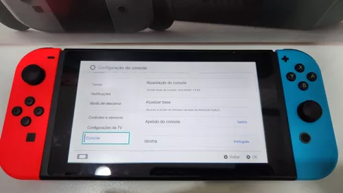 Nintendo Switch Desbloqueado Na Caixa 4 Joy Con Jogos Na Mem