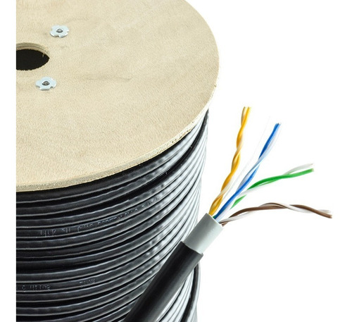 Bobina De Cable Utp Red Cat6e Exterior Blindado Doble Forro