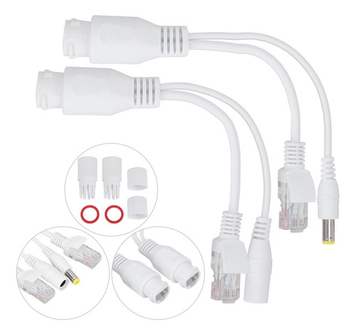 Cabo Adaptador Power Over Ethernet Passivo Poe Splitter 12v