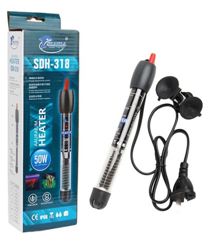 Calefactor Sumergible Shanda 50w Sdh 318 Pecera Acuario