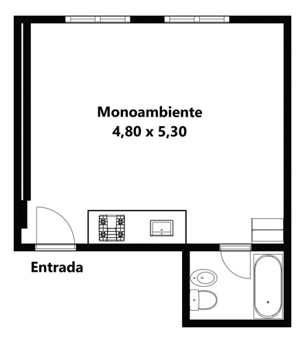 Venta Departamento Monoambiente A Estrenar Al Contrafrente Balcón Amenities Caballito