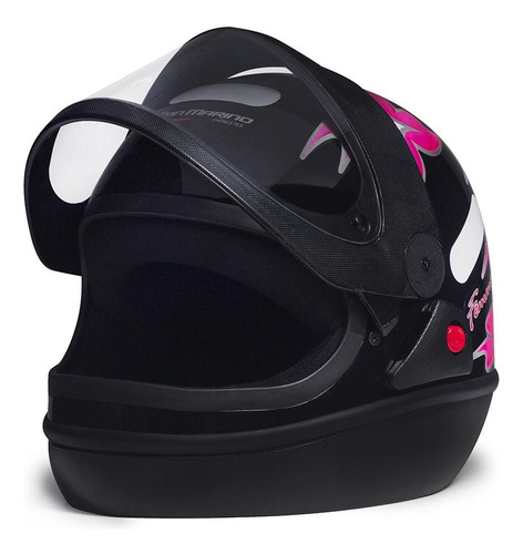 Capacete Taurus San Marino Femme Preto Tamanho 58