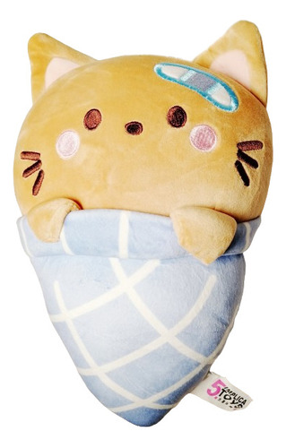  Muñeca Gato De Helado De Peluche 25cm Para Cumpleaños