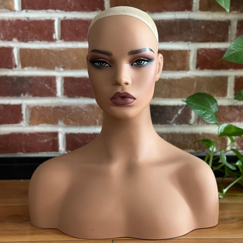 Cabeza De Maniquí Femenina Con Soporte Para Peluca Al
