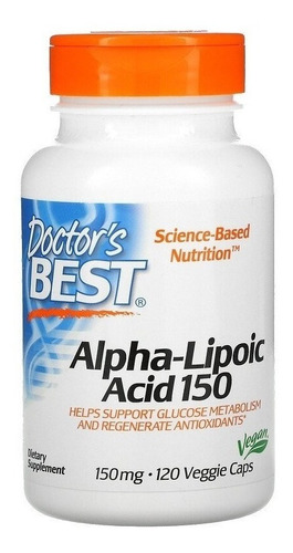 Ácido alfa lipoico 150 mg 120 cápsulas Ácido alfa lipoico Dr.Best
