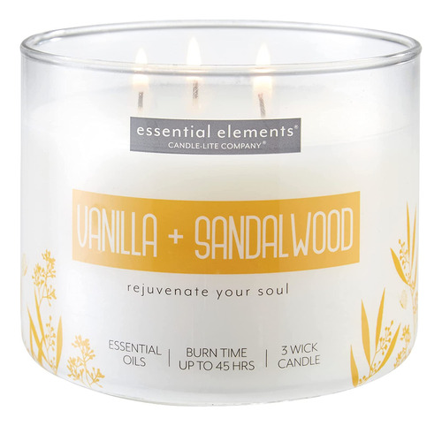 Essential Elements By Candle-lite Company Vela Perfumada De 