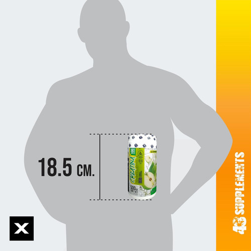 Creatina 500 G Sabor Manzana Verde 100 Serv 43 Supplements