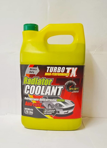 Refrigerante Anticorrosivo Verde. Turbo Tx High-performance.