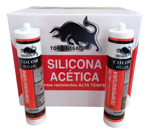 Silicona Roja Alta Temperatura 345 C/ Rojo 300ml Caja 24unid