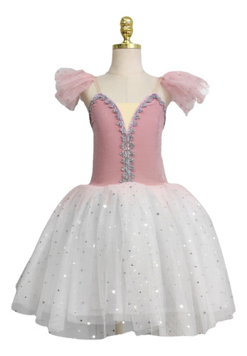 Vestido De Baile De Terciopelo Con Falda Tutú De Ballet Para Niños Little Swan