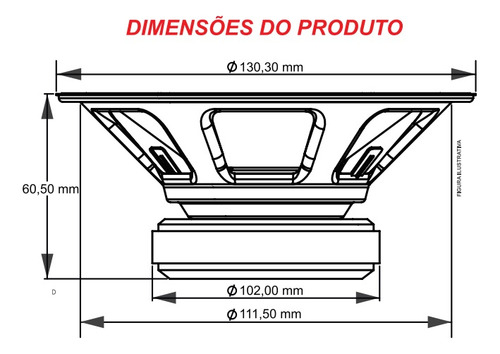 Altavoz Taramps Fh 200s Par 7driver Fh 200s de 5 polos, 100 W RMS, 4 ohmios