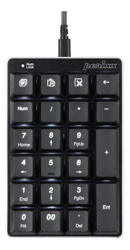 Teclado Numerico Mecanico Para Pc, Retroiluminado | Negro