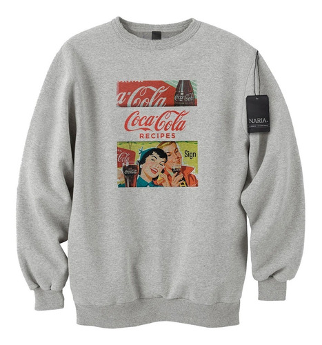 Buzo Cuello Redondo Niño Coca Cola Dibujo Art Logo - Maco3