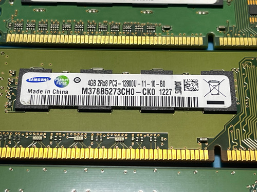 5 Memorias De 4gb, Pc3 -12800u 2rx8 Desktop Memory. (Usado)