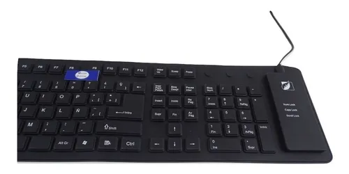 Mitzu® Teclado flexible multimedia alámbrico, negro