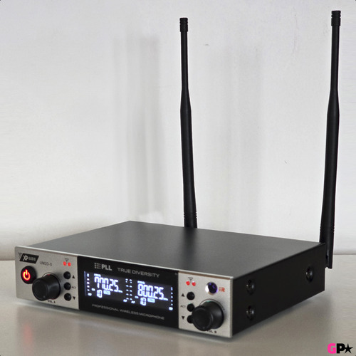 Sistema Profesional Microfono Inalambrico Uhf Fm Doble Mano