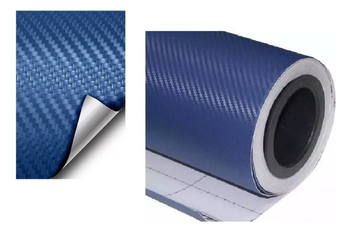 Vinilo Fibra Carbono Azul 3d 1mx1.27m