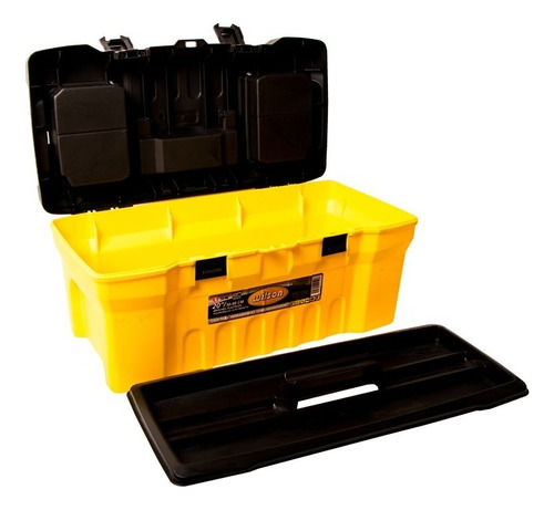 Caja Plastica Para Herramienta 20 C/organizador Wilson 15-40 Color Amarillo