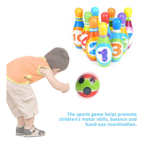 Juego De Bolos Y Bolas Para Interiores Y Exteriores Educativ