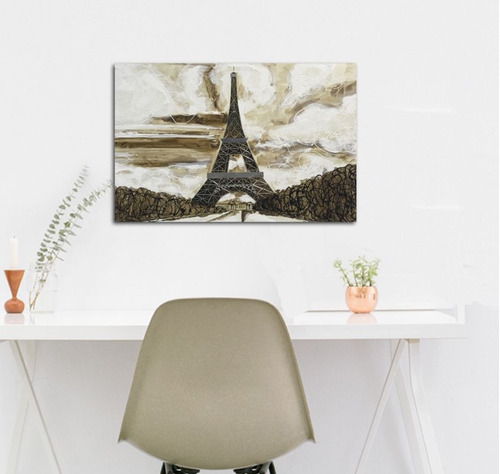 Cuadro 40x60cm Paris Torre Eiffel Brown