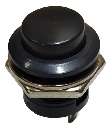 50 Peças | Chave Push Button Botão Start R13-507 Preto.