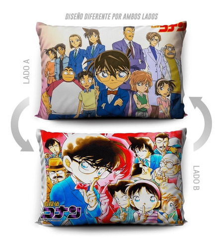Imagen 5 de 5 de Funda De Almohada Detective Conan 70x45cm Vudú Love