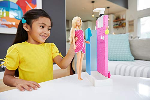 Set De Muñecas Y Muebles Barbie Bathroom Working