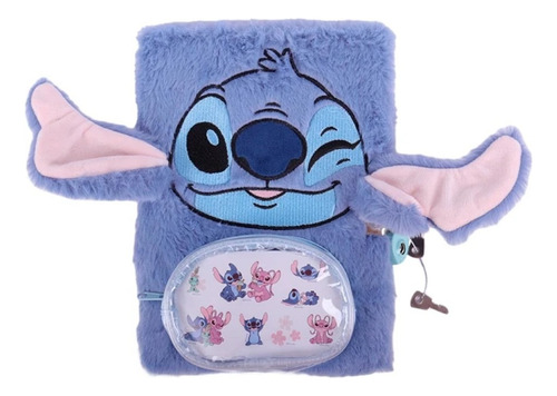 Libreta Stitch Con Bolsa Y Candado Id 1204489 Azul