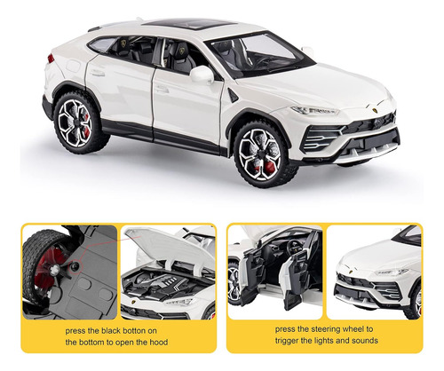 Camioneta De Juguete Sasbsc Modelo Lambo Urus, Escala 1:24
