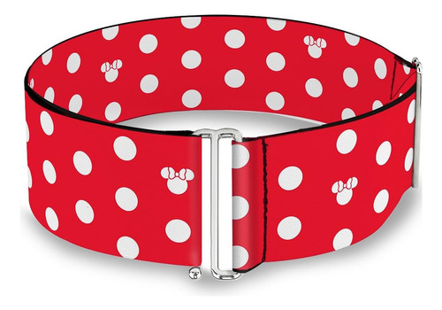 Cinturón Con Hebilla Para Mujer Minnie Mouse Lunares Rojo Bl