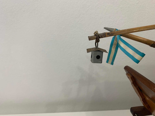 Carreta Antigua, Madera Y Cuero De Colección (Usado)