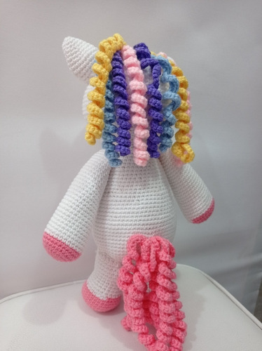 Imagen 5 de 6 de Unicornio Peluche Tejido A Mano
